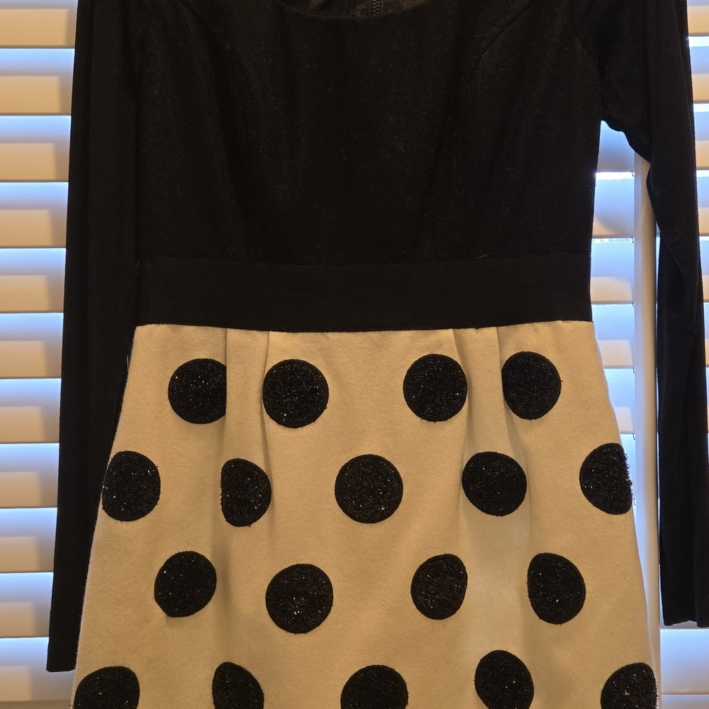 Black and White Polka Dot Kids Dress